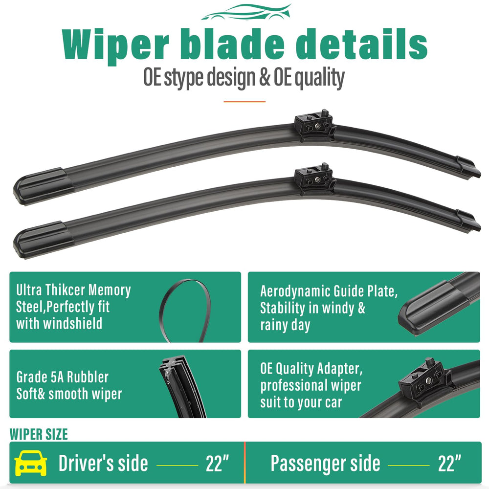 WINDSMILE GLC rear 12in wiper blade ensures full rear coverage.