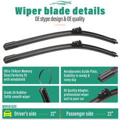 WINDSMILE GLC rear 12in wiper blade ensures full rear coverage.