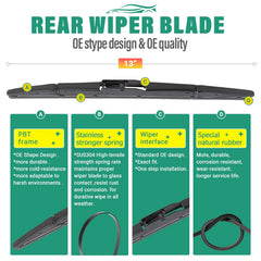 WINDSMILE close-up of blade rubber detail showing premium material