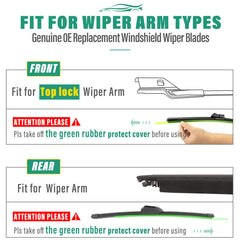 WINDSMILE 3-pack includes 26, 19, 12 inch blades for complete coverage.