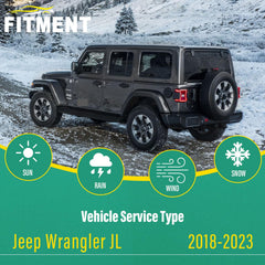 WINDSMILE Jeep Wrangler JL front-wiper-16inch blade ensures smooth clears at highway speeds.