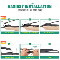 WINDSMILE long-life wiper blades for Nissan Kicks ensure consistent visibility.