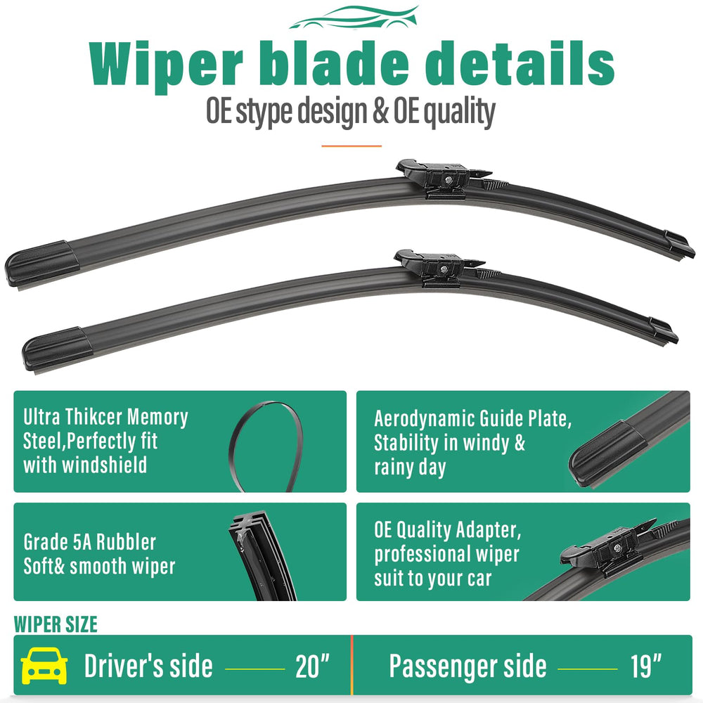WINDSMILE rear 10-inch wiper blade for Countryman keeps rear window clean