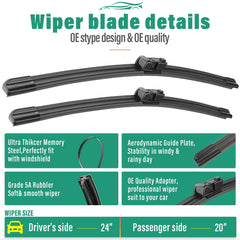 WINDSMILE Mustang Mach-E rear 12-inch wiper for reliable rear clearance.