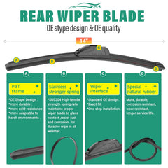 WINDSMILE pack of 3 wipers shows OEM-quality all-weather replacement