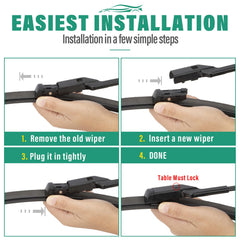WINDSMILE pack of two front windshield wiper blades ready for replacement