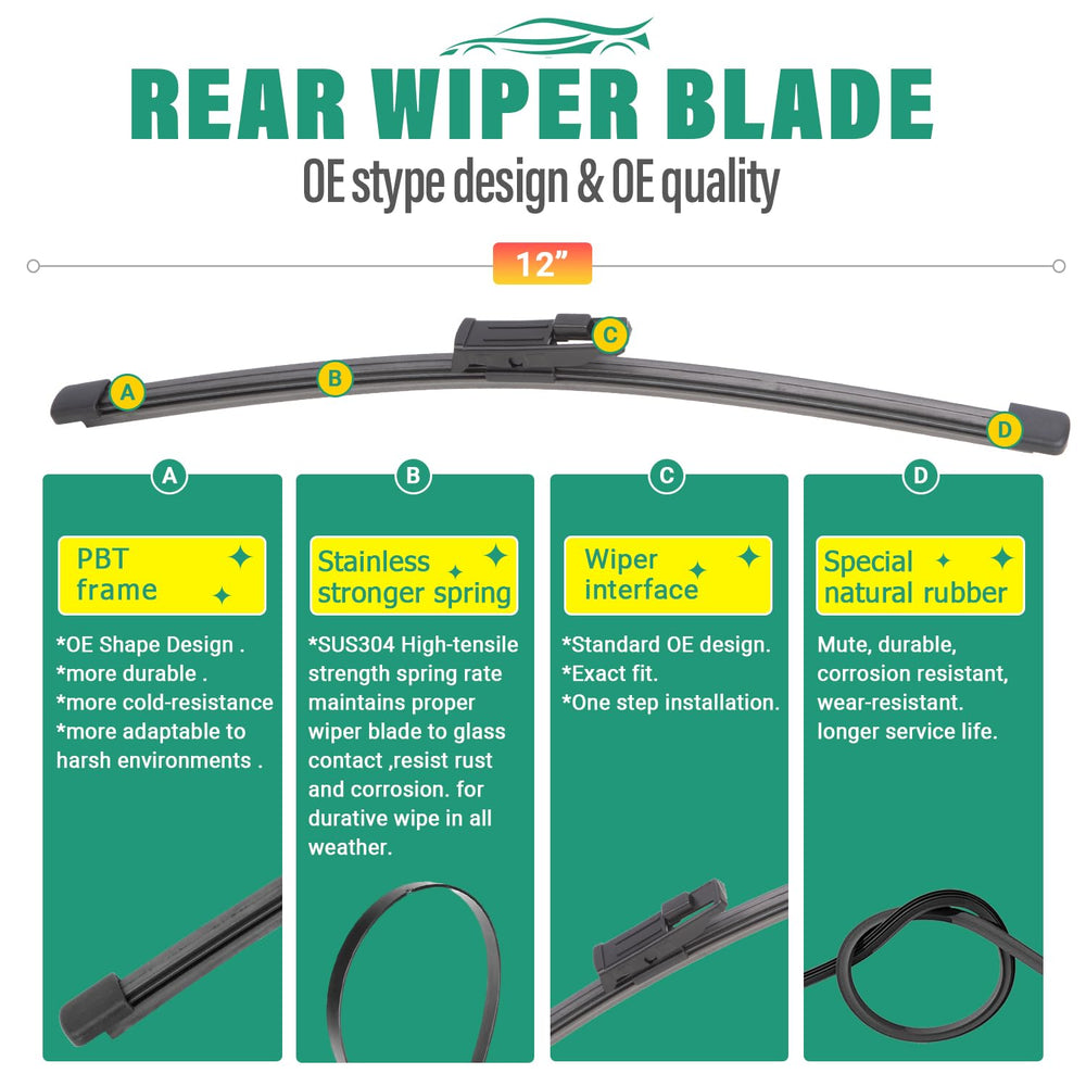 WINDSMILE pack of 3 all-weather wipers offers OEM-like quality replacement.