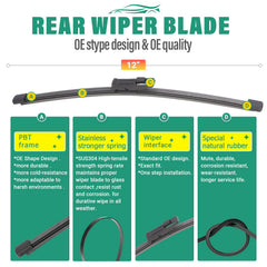 WINDSMILE pack of 3 all-weather wipers offers OEM-like quality replacement.