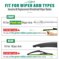 WINDSMILE 3-pack provides complete front and rear wiper coverage for Mini Countryman