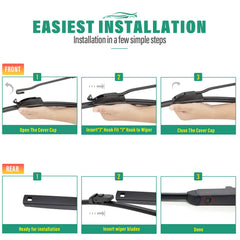 WINDSMILE 3 pack provides front and rear blades for Hyundai Santa Fe