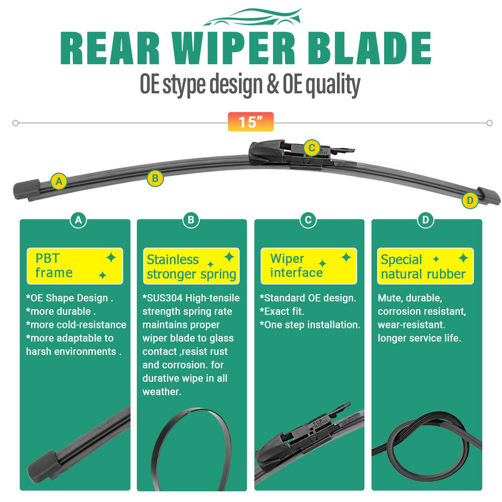 WINDSMILE easy installation for Porsche Macan wipers without adapters