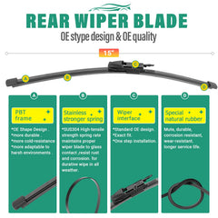 WINDSMILE easy installation for Porsche Macan wipers without adapters