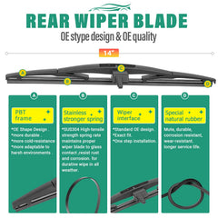 Windsmile premium all-weather wiper set provides dependable, OEM-like quality.