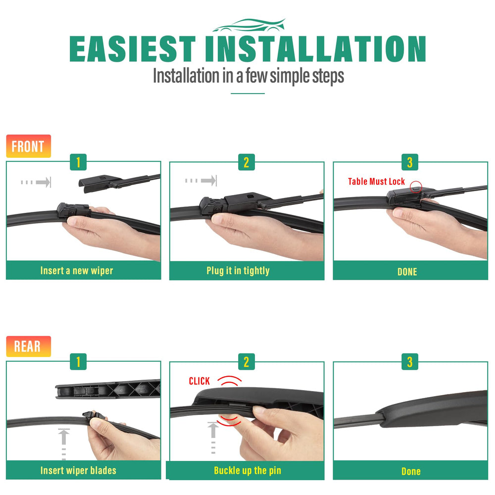 WINDSMILE Quiet wiper technology reduces wind lift and noise.