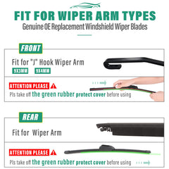 WINDSMILE rear wiper blade for Kia Soul provides quiet wipes