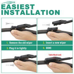 Windsmile high-quality rubber provides efficient, streak-free wiping.