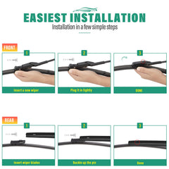 WINDSMILE UV-resistant wipers resist sun damage for longer service life.