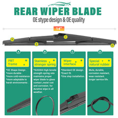 WINDSMILE VENZA WIPERS closeup reveals OEM quality blade construction