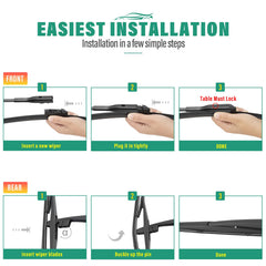 WINDSMILE Wiper blade close-up shows durable rubber and UV-resistant coating for longevity