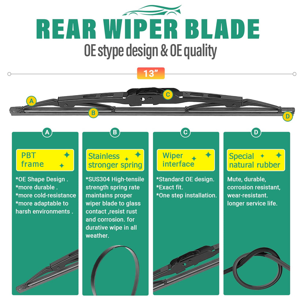 WINDSMILE blade edge made of high quality rubber for smooth wipes.