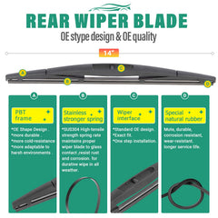 WINDSMILE wiper-set packaging shows easy replacement steps.