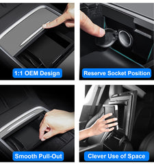 WinDu hidden armrest storage box secures small items discreetly