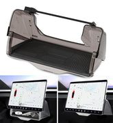 WinDu under-screen storage in Tesla Model 3/Y front view for easy item access.