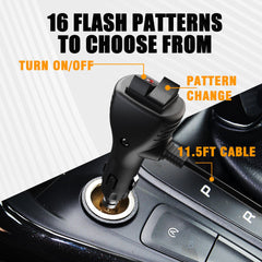 WINECO safety lights with wide‑angle optics for better on‑road visibility.