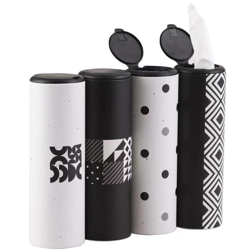 Winoo Design car tissues cylinder with cap for easy cup holder access