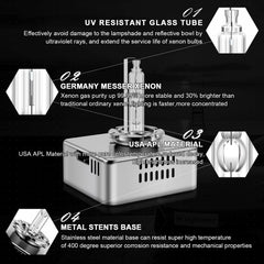 WinPower D5S headlight bulb with metal stents base for durability