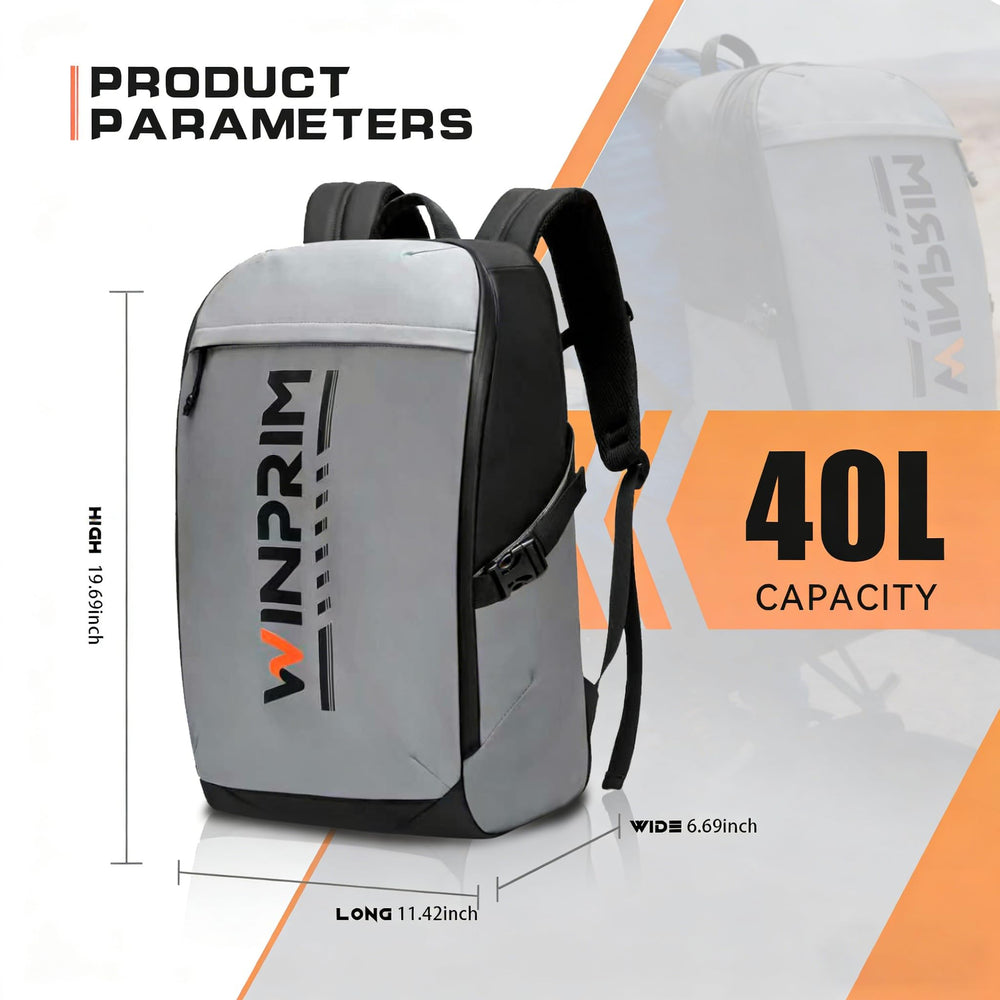 WinPRIM 1680D oxford fabric and waterproof coating resist wear and weather.