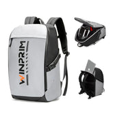 WinPRIM 40L helmet backpack with spacious main compartment for full-face helmets.