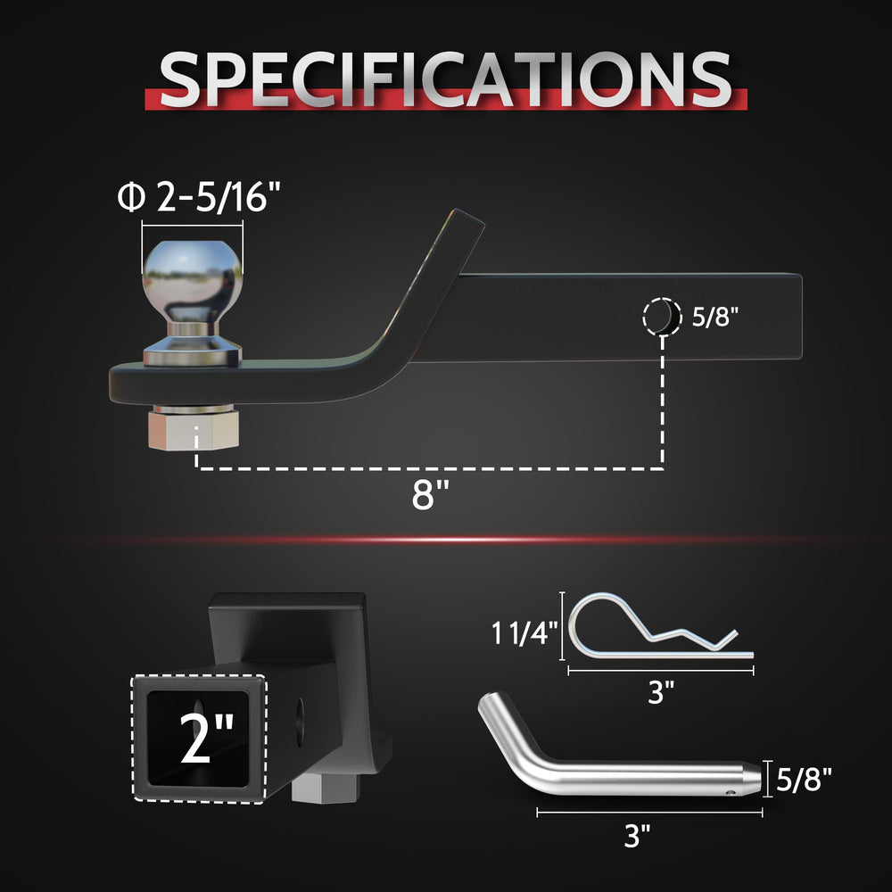 WINSBULL drop rise design enables level towing on varying trailer heights.