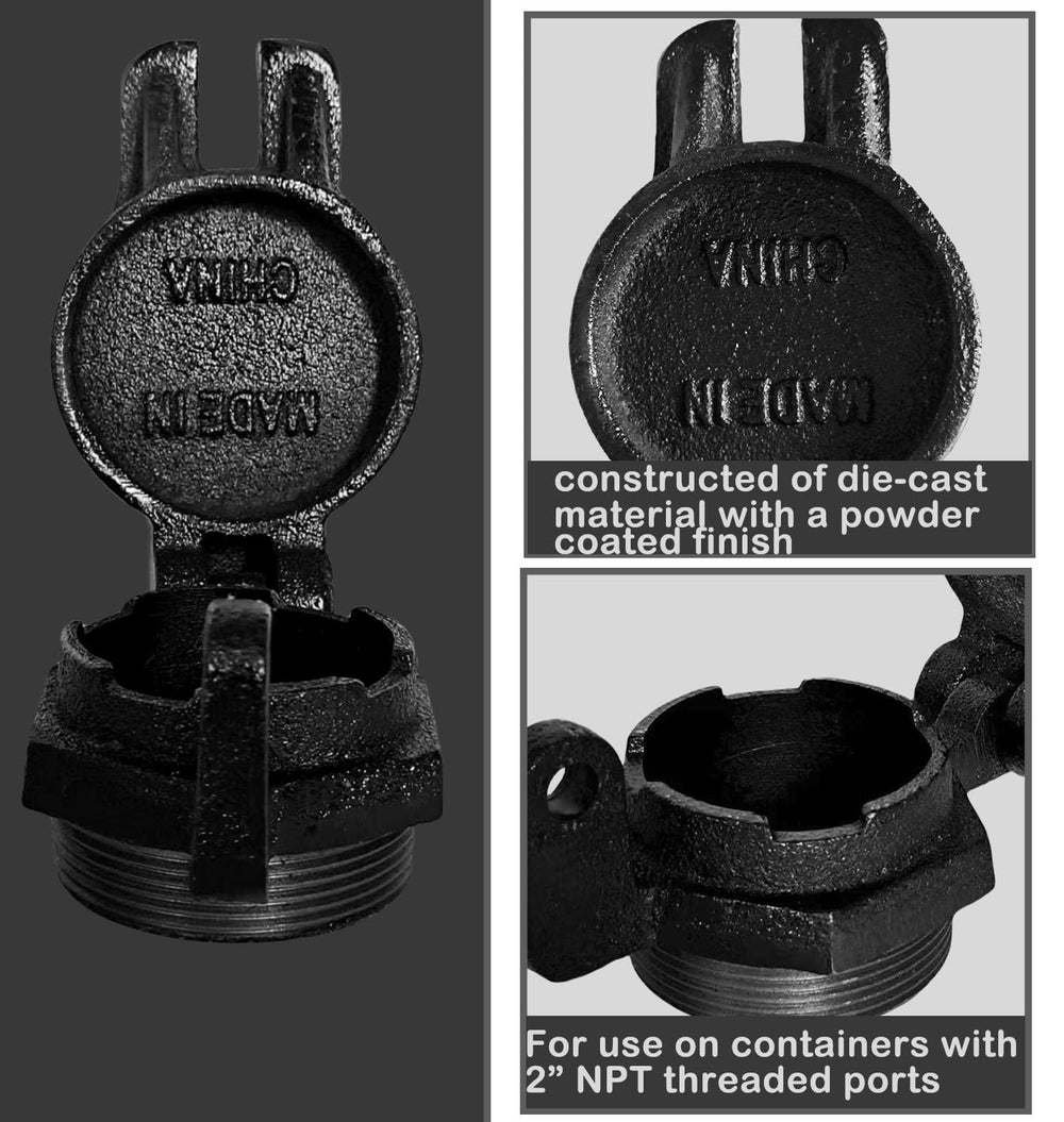 WINTOWIN 2in flip-top vented cap dustproof-seal view emphasizes dust blocking and sealed fit.