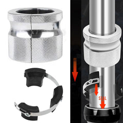WINTOWIN universal front fork tool in use on a motorcycle.