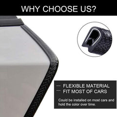Winunite flexible rubber edge guard molds to door contours for best coverage.