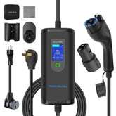 WINUSUAL portable Level 1/2 EV charger in a compact design for home charging flexibility