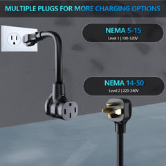 Tesla adapter connected to WINUSUAL J1772 charger for wider vehicle compatibility