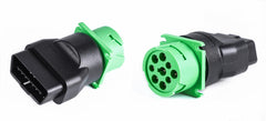 WISDOMHOOD 16pin OBD2 to 9pin J1939 adapter enables truck diagnostics on the go