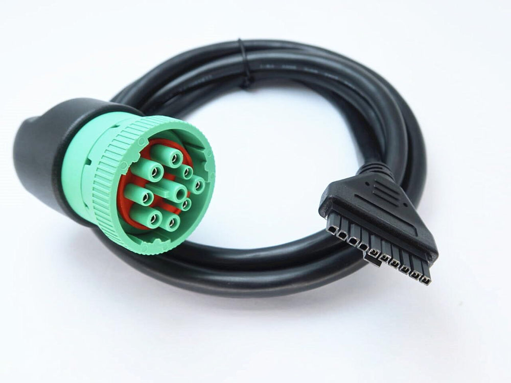 WISDOMHOOD green 9 pin to 10 pin J1939 cable for PT30 ELD enables reliable data connections