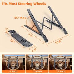 Wisfissh travel-ready car laptop stand ready to deploy