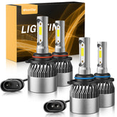 Wisondap 900-brighter-than-halogen comparison image for safer night driving.