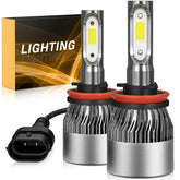 Wisondap H8/H9/H11 bulbs with 6500K cool white beam improving night visibility