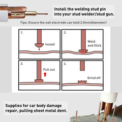 WISPAUSU dents removal with stud welder supports panel restoration