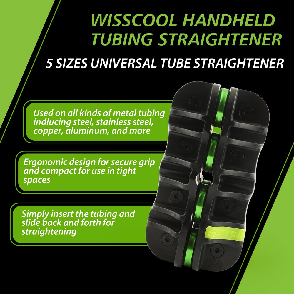 Wisscool 3/8-inch straightener used with copper tubing for clean bends.