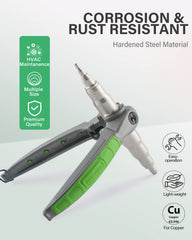 Wisscool expanding tube ends showing versatile 1/4 to 7/8 in range