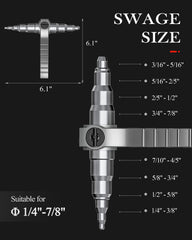 Wisscool refrigeration tube expander suited for HVAC and refrigeration projects