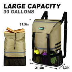 WITSTEP bag with exterior mesh pockets for camping tools and rescue gear within reach
