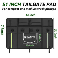 WITSTEP tailgate pad easy install with three strap setup.