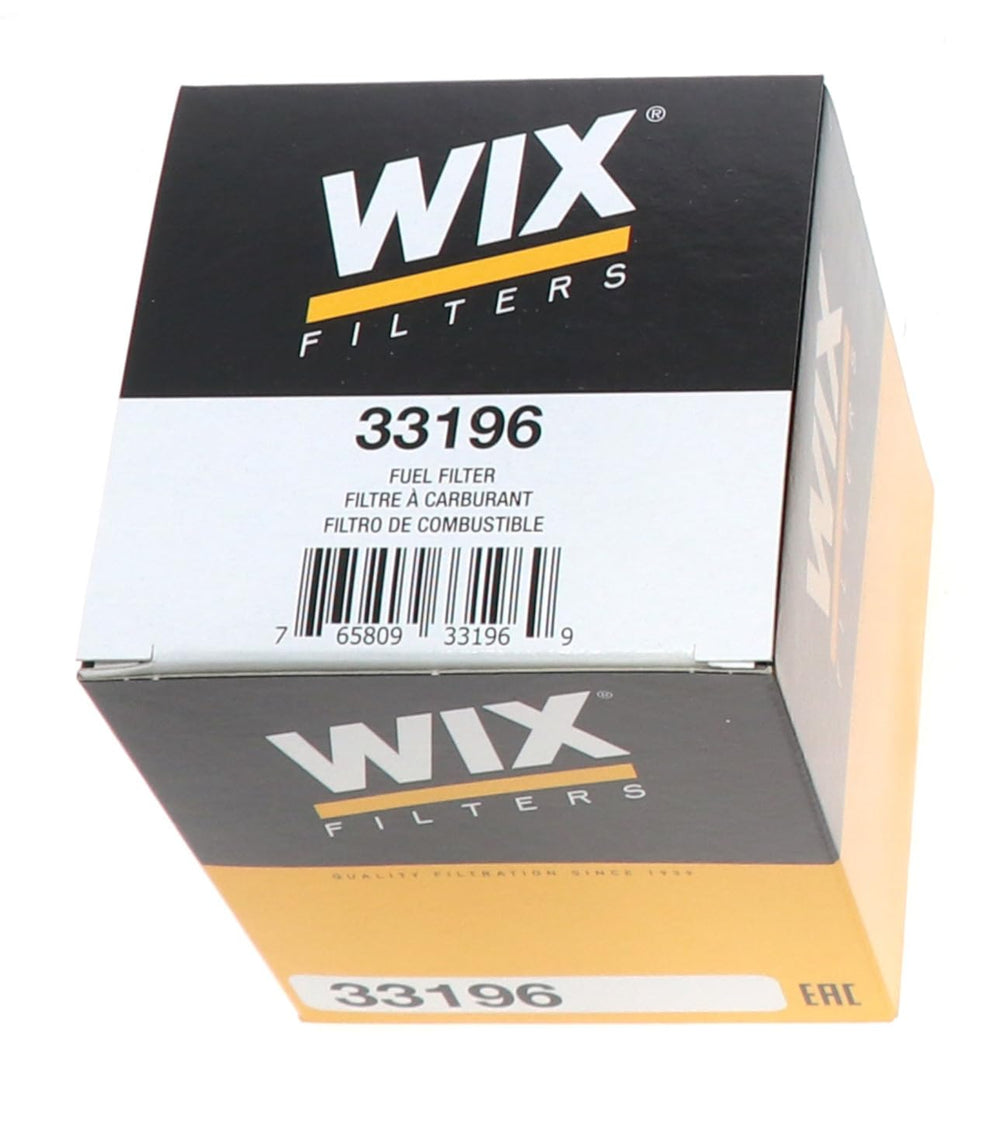 WIX 33196 packaging includes gasket for ready-to-install filtration